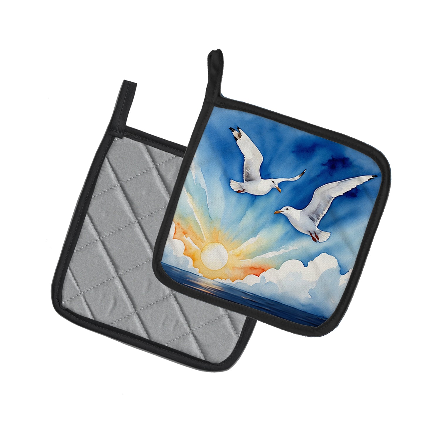 Gulls Soaring High Pair of Pot Holders