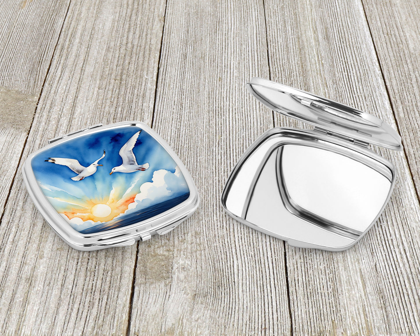 Gulls Soaring High Compact Mirror