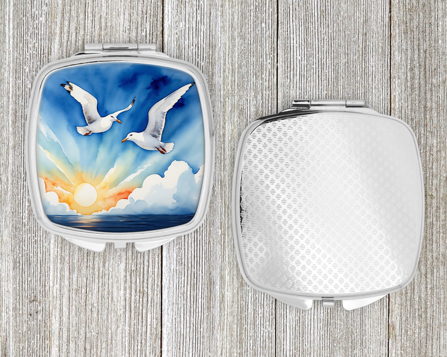 Gulls Soaring High Compact Mirror