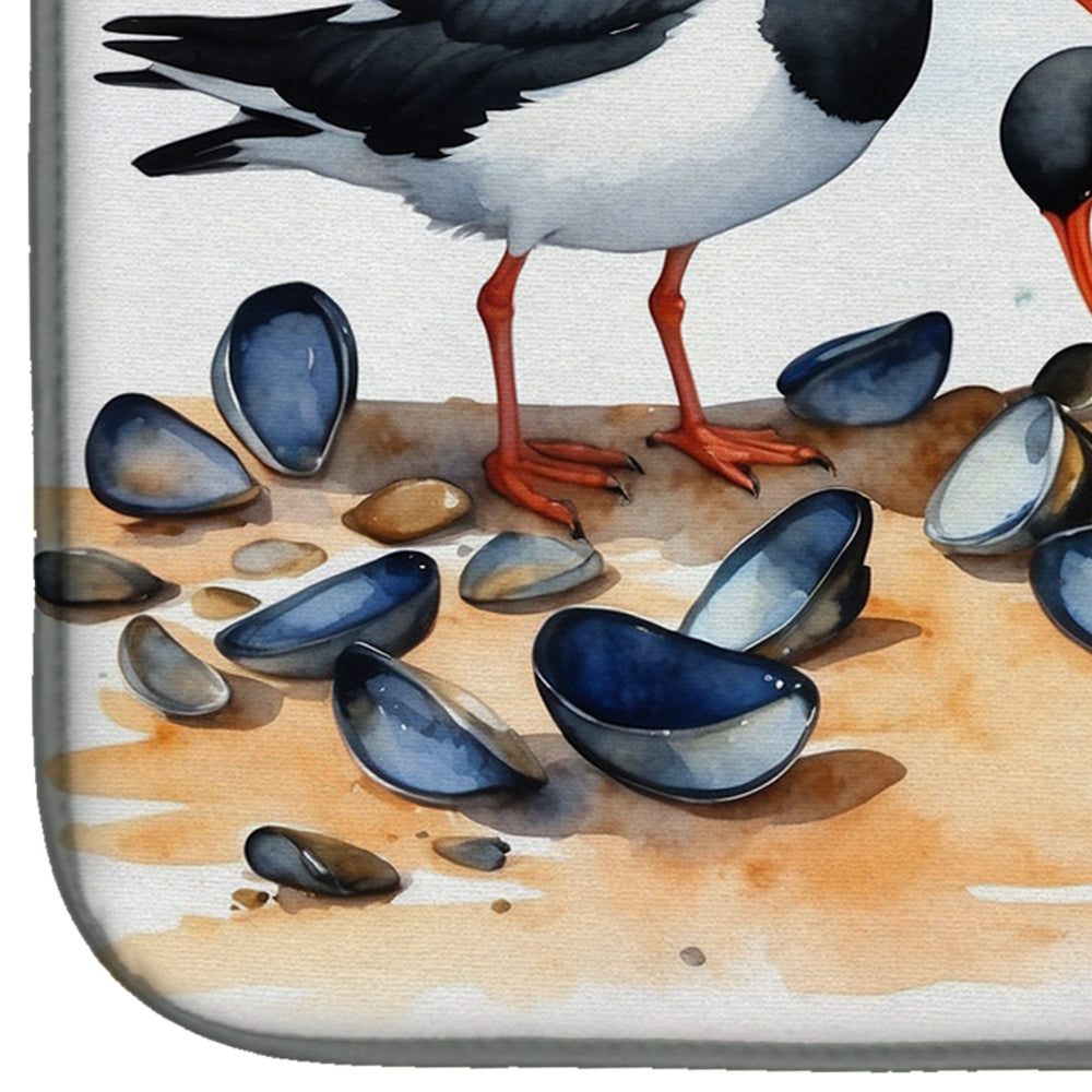 Oystercatchers Feeding Dish Drying Mat