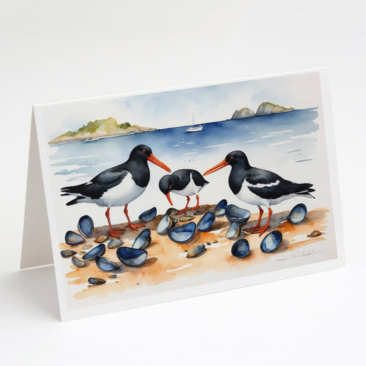 Buy this Oystercatchers Feeding Greeting Cards Pack of 8