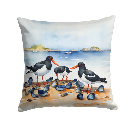 Buy this Oystercatchers Feeding Throw Pillow