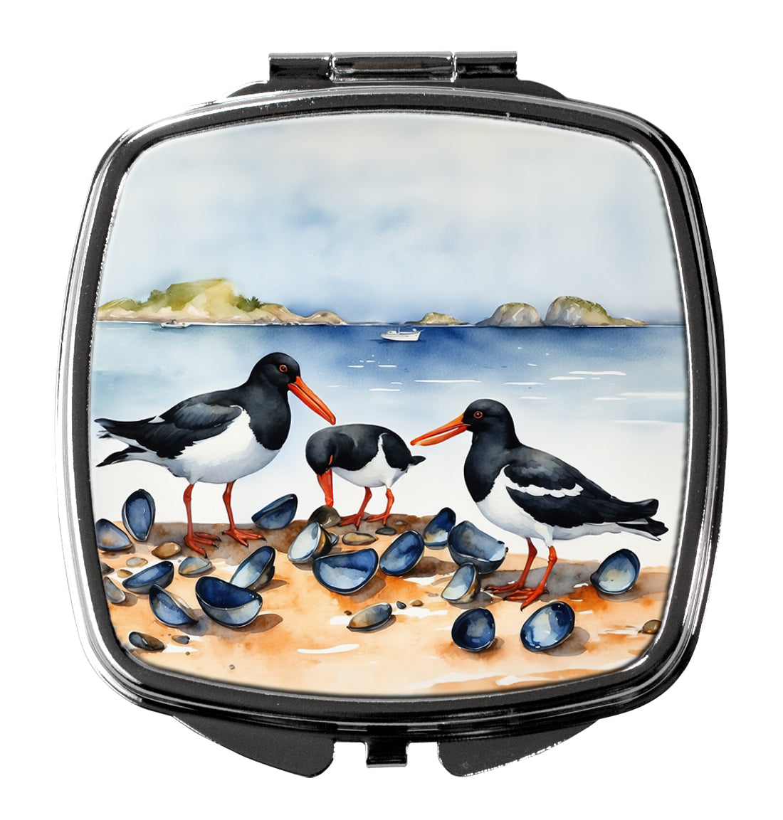 Buy this Oystercatchers Feeding Compact Mirror