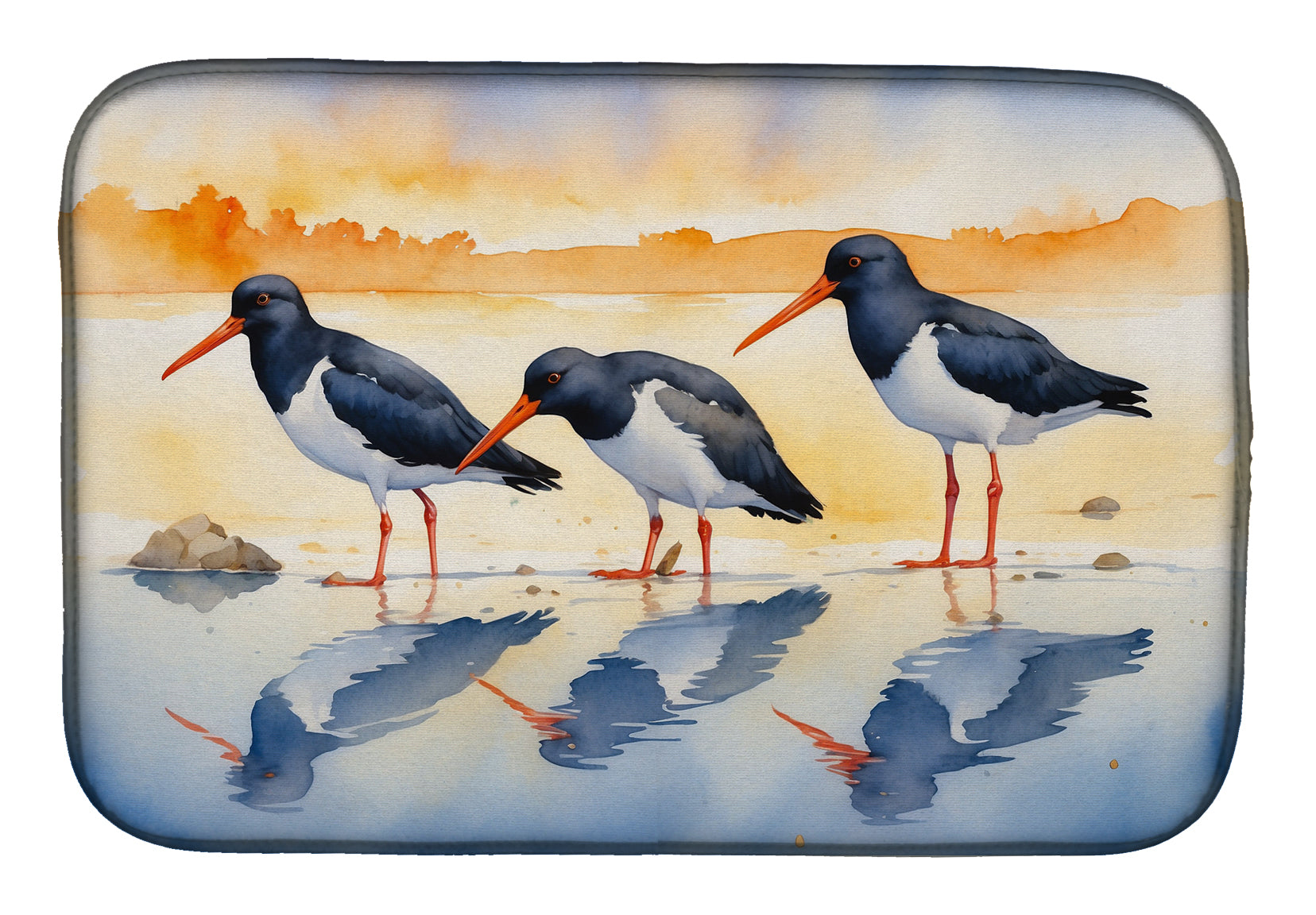 Buy this Oystercatchers Foraging Dish Drying Mat