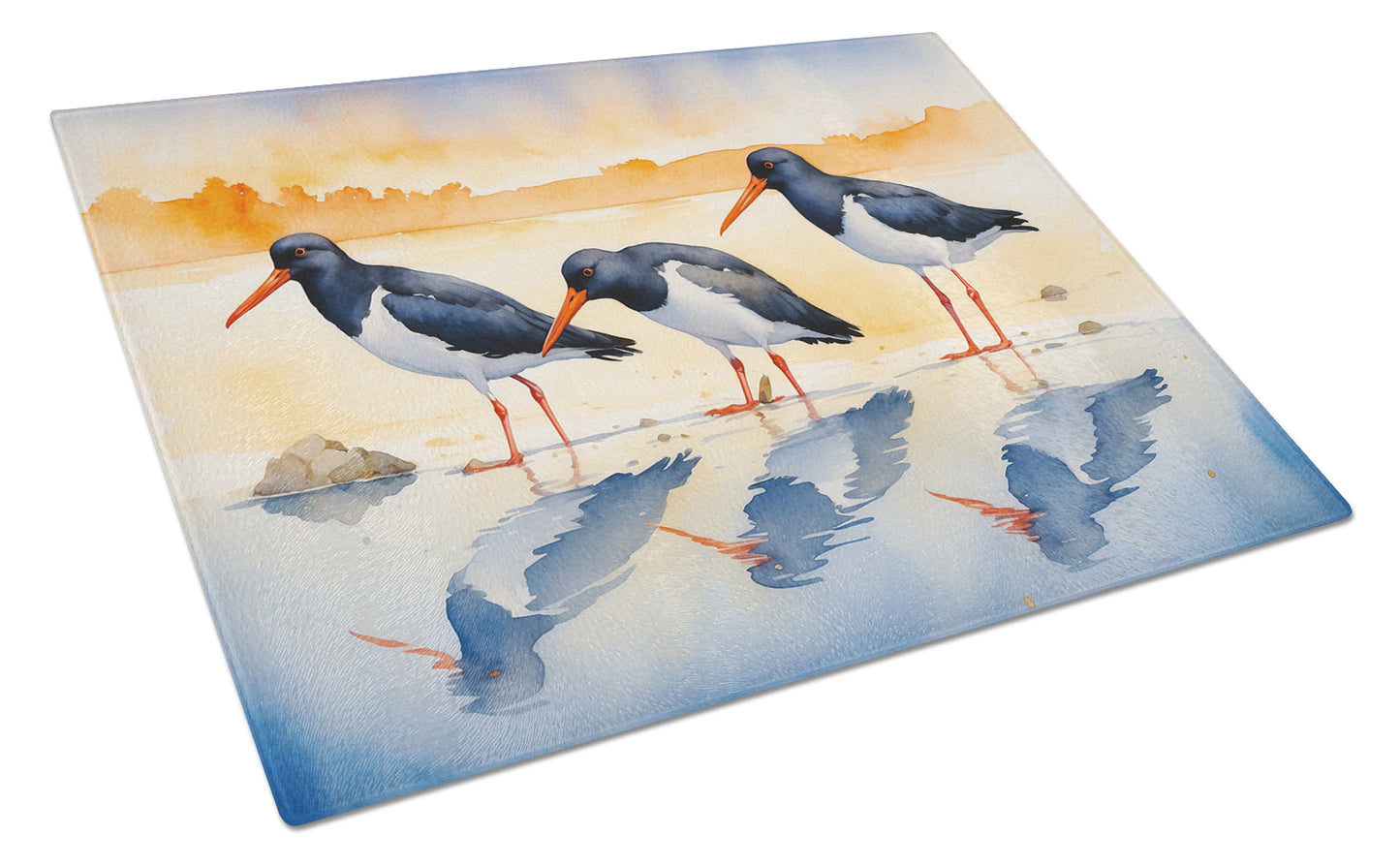 Buy this Oystercatchers Foraging Glass Cutting Board