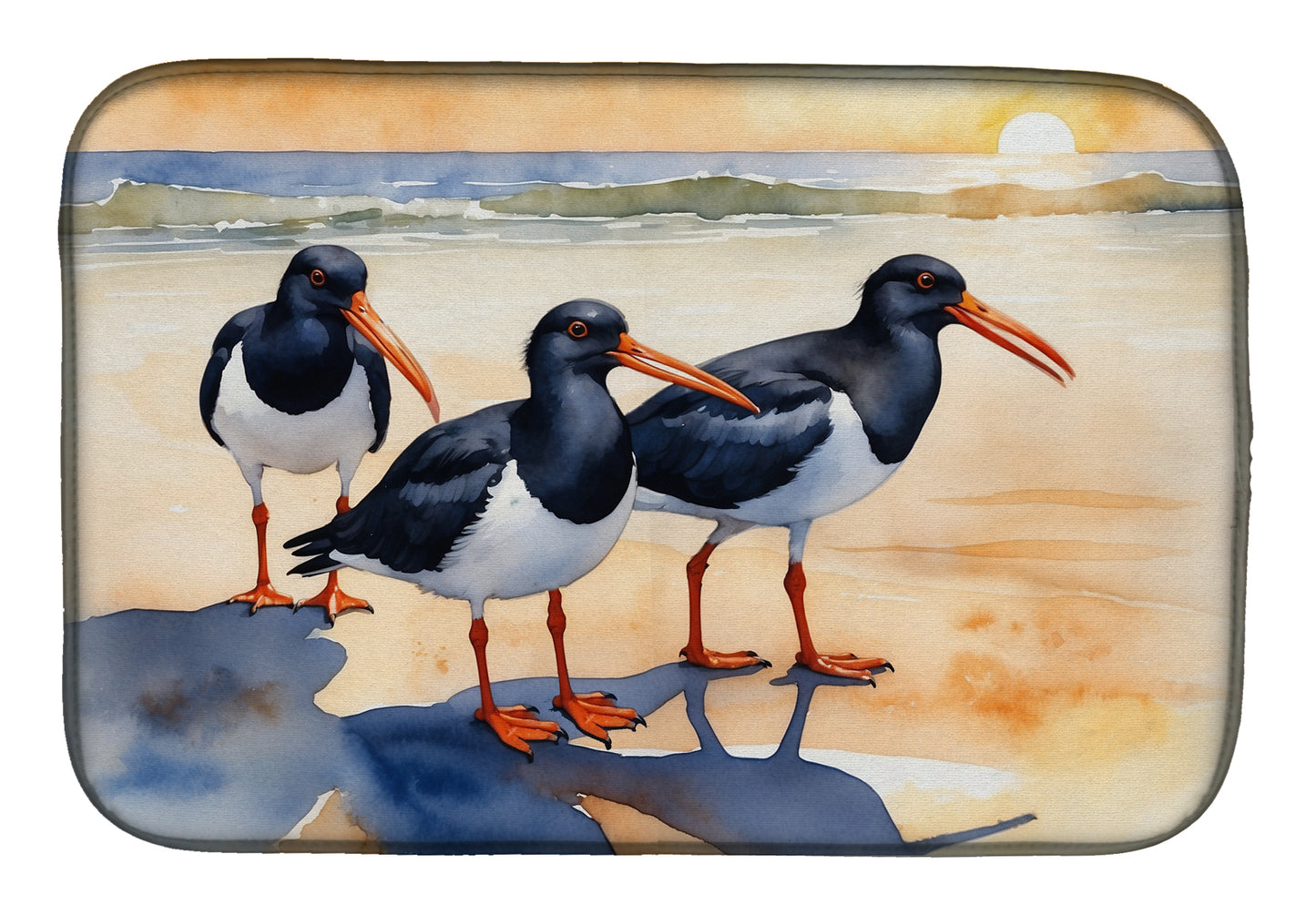 Buy this Oystercatchers Foraging Dish Drying Mat