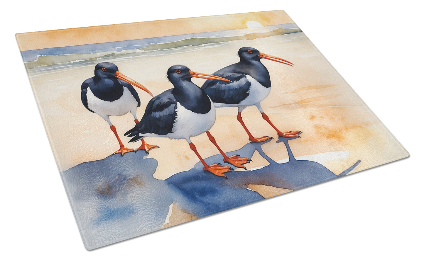 Buy this Oystercatchers Foraging Glass Cutting Board