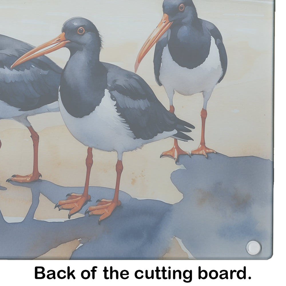 Oystercatchers Foraging Glass Cutting Board