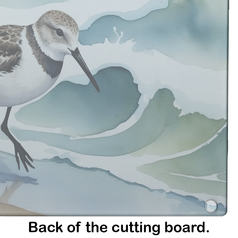 Sanderling Racing the Tide Glass Cutting Board