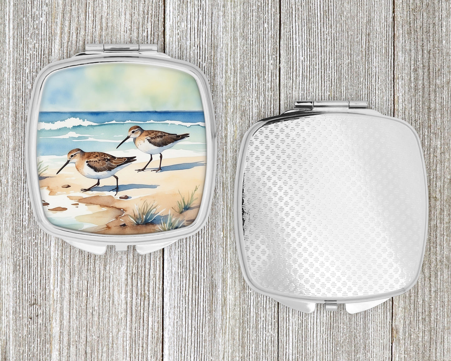 Sandpipers Hunting Compact Mirror