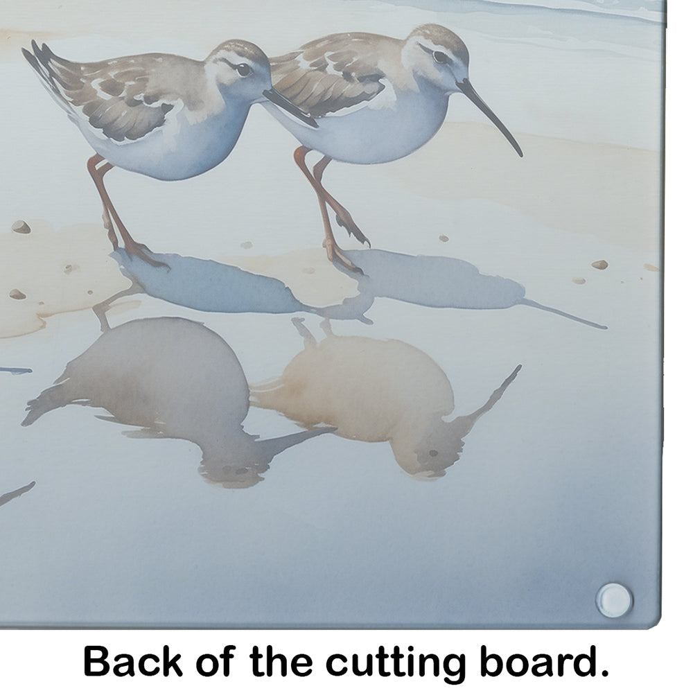 Sandpipers Glass Cutting Board