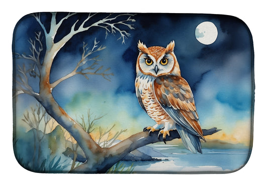 Buy this Owl Perched in Coastal Tree Dish Drying Mat