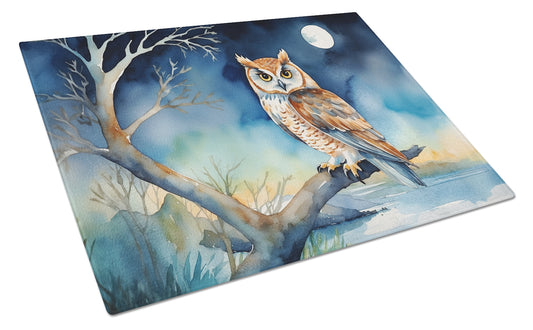 Buy this Owl Perched in Coastal Tree Glass Cutting Board