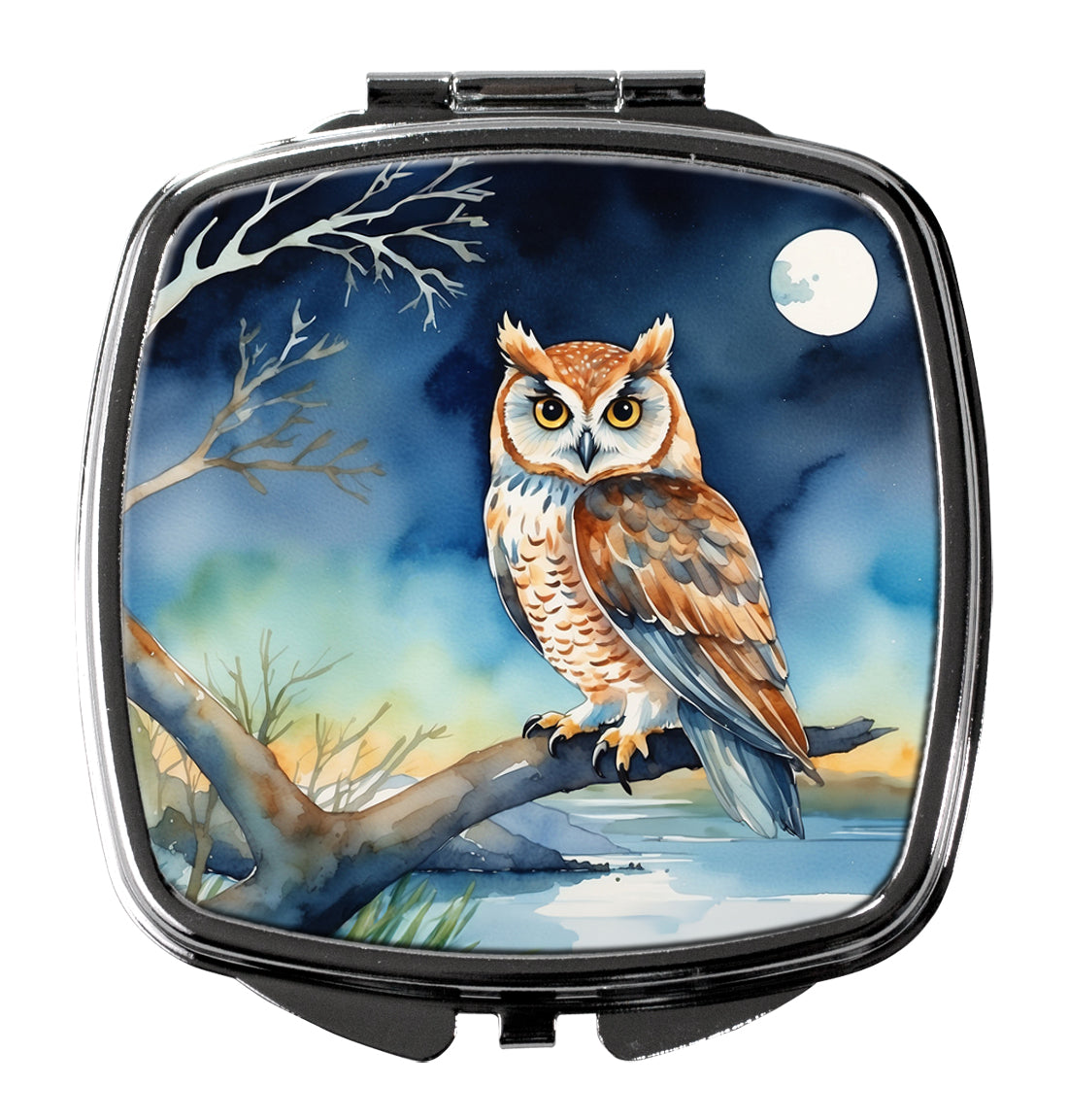 Buy this Owl Perched in Coastal Tree Compact Mirror