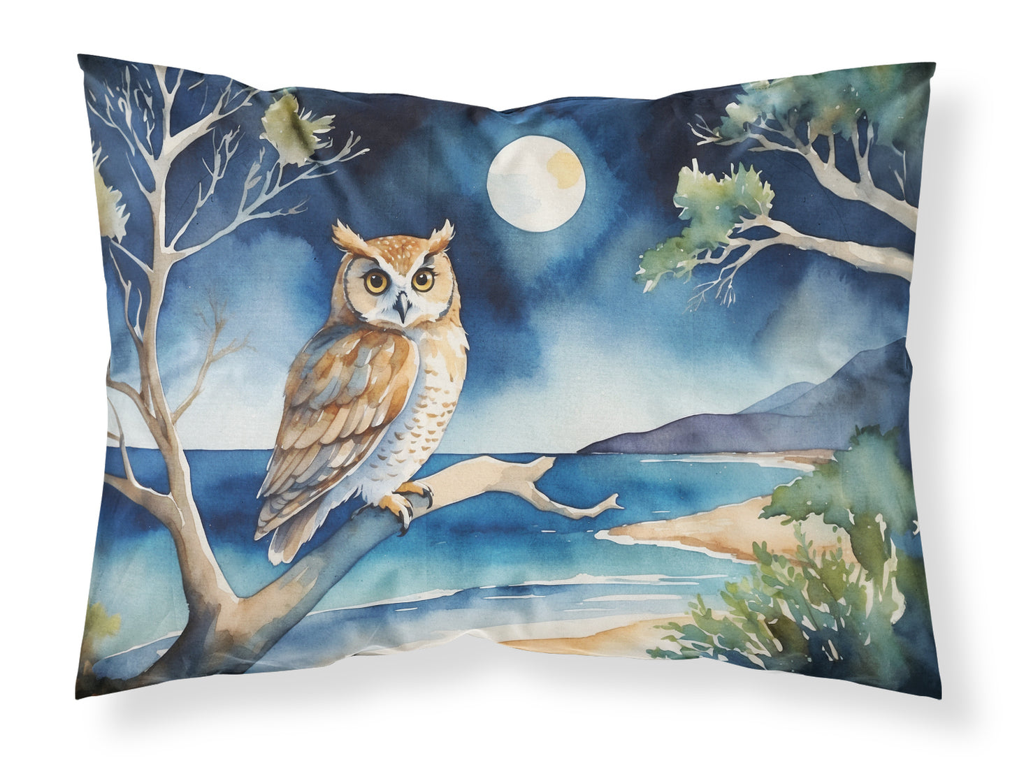 Buy this Owl Perched in Coastal Tree Standard Pillowcase