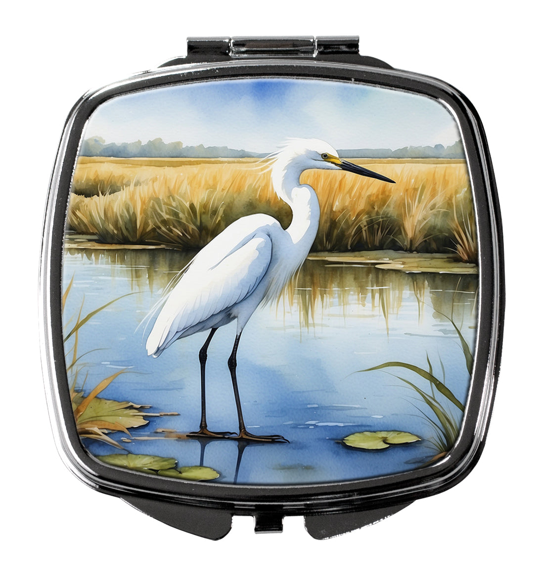 Buy this Snowy Egret in Coastal Marshes Compact Mirror