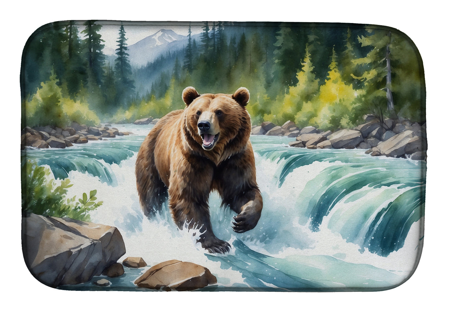 Buy this Alaskan Wilderness Grizzly Bear Dish Drying Mat