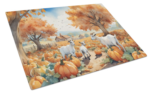 Buy this Autumn Goats Glass Cutting Board