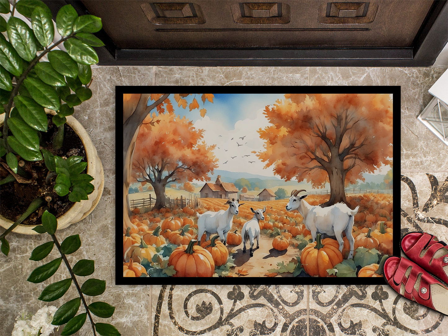 Autumn Goats Doormat