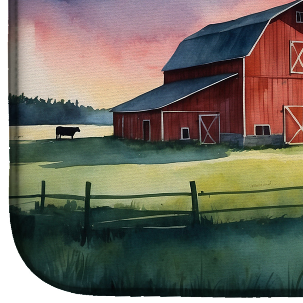 Barn at Twilight Dish Drying Mat