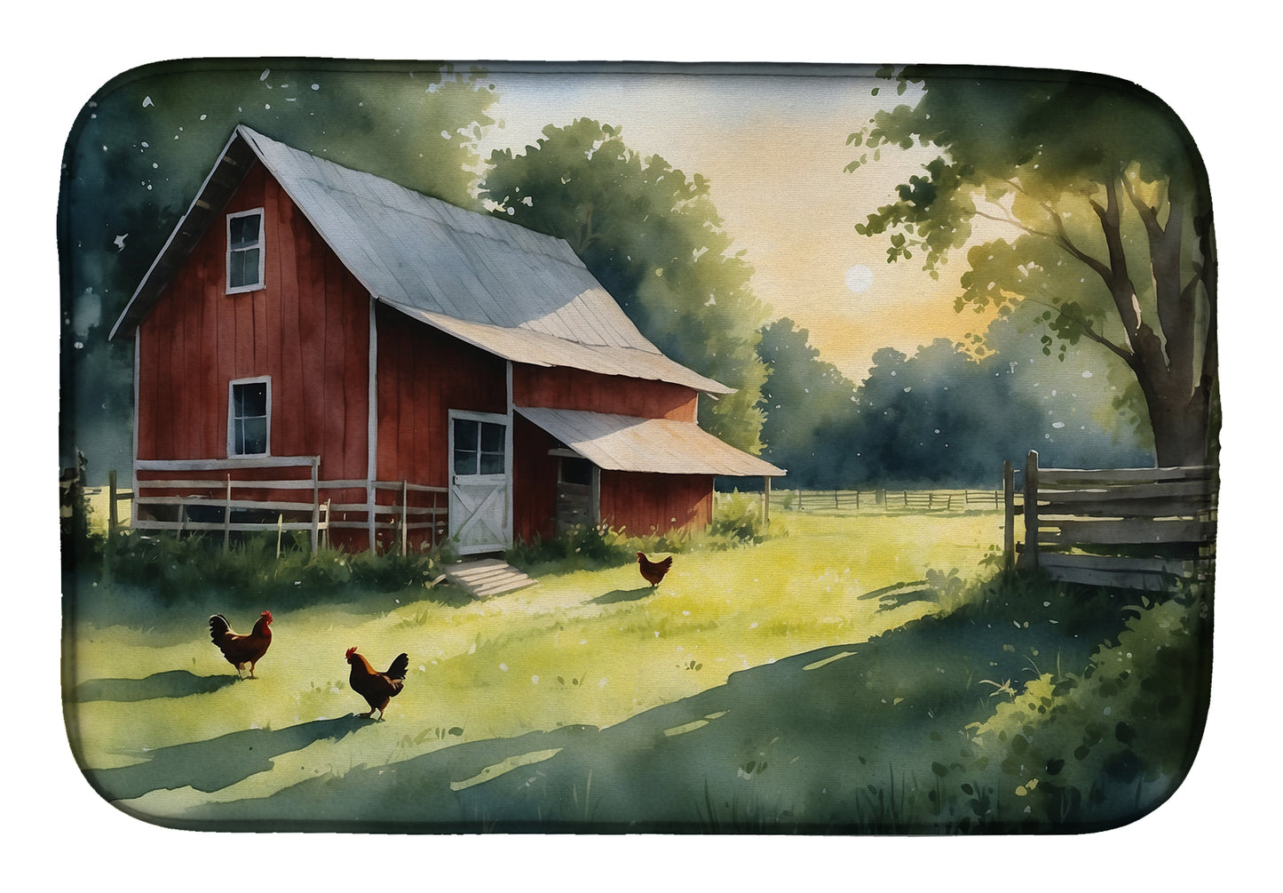 Buy this Chicken Coop at Dawn Dish Drying Mat