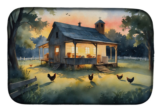 Buy this Chicken Coop at Dawn Dish Drying Mat