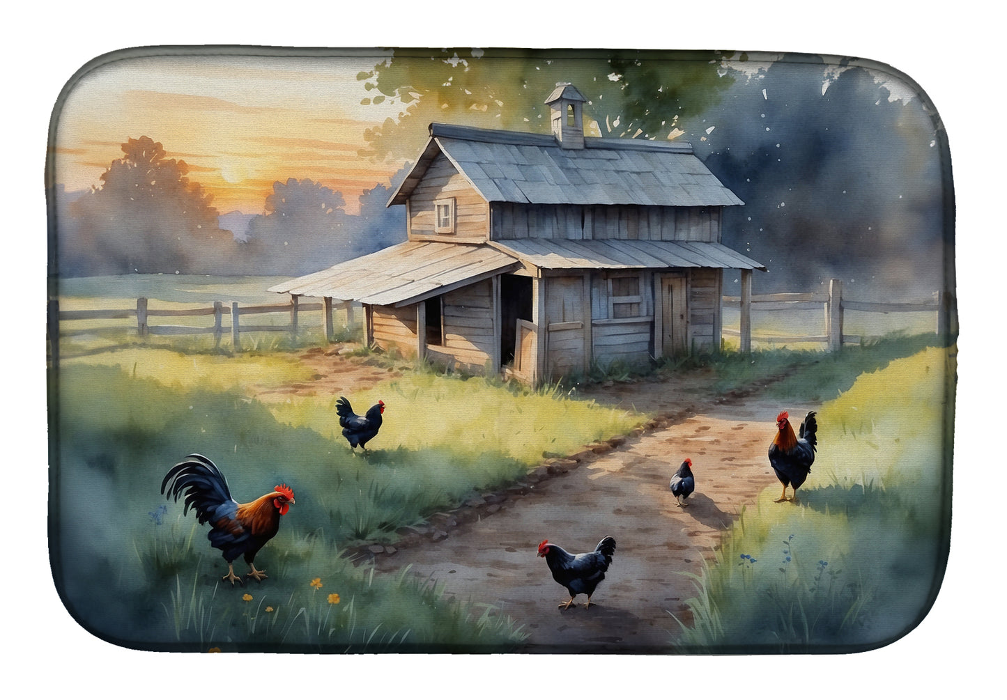 Buy this Chicken Coop at Dawn Dish Drying Mat