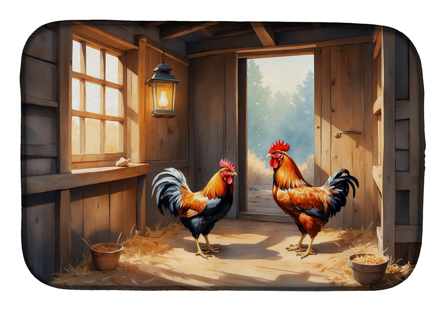 Buy this Chickens in the Coop Dish Drying Mat