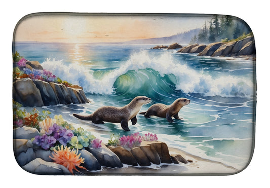 Buy this Coastal Wildlife Seals Dish Drying Mat