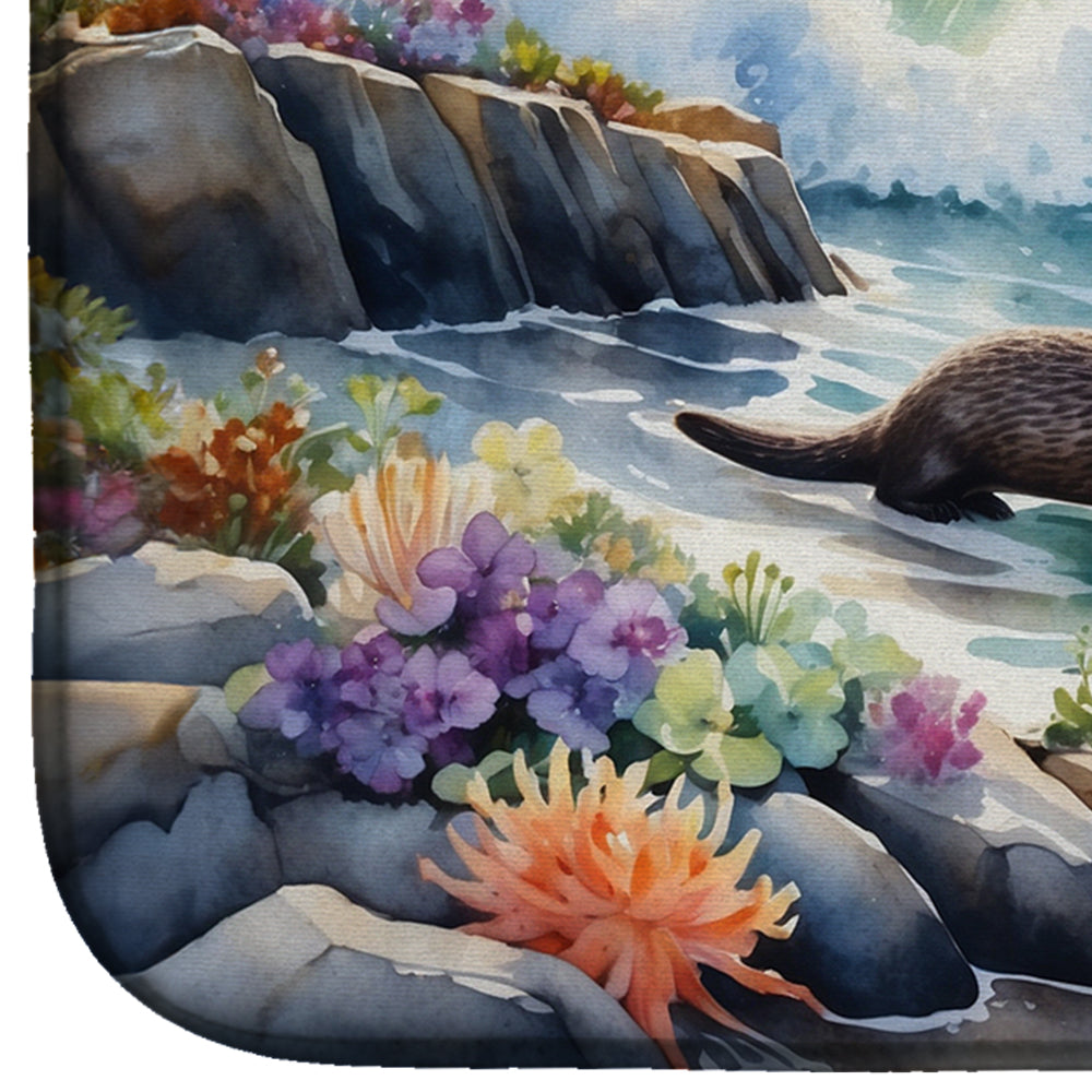 Coastal Wildlife Seals Dish Drying Mat