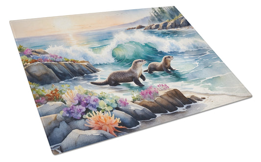 Buy this Coastal Wildlife Seals Glass Cutting Board