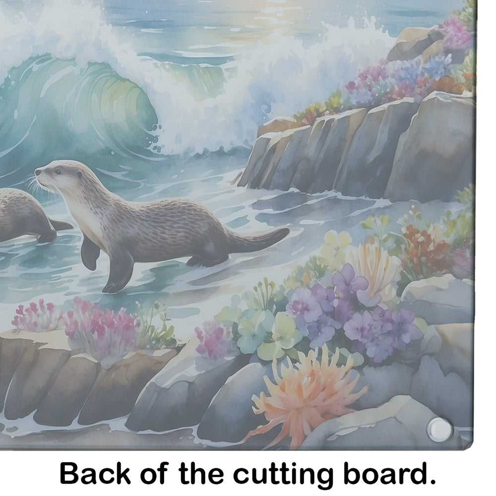 Coastal Wildlife Seals Glass Cutting Board