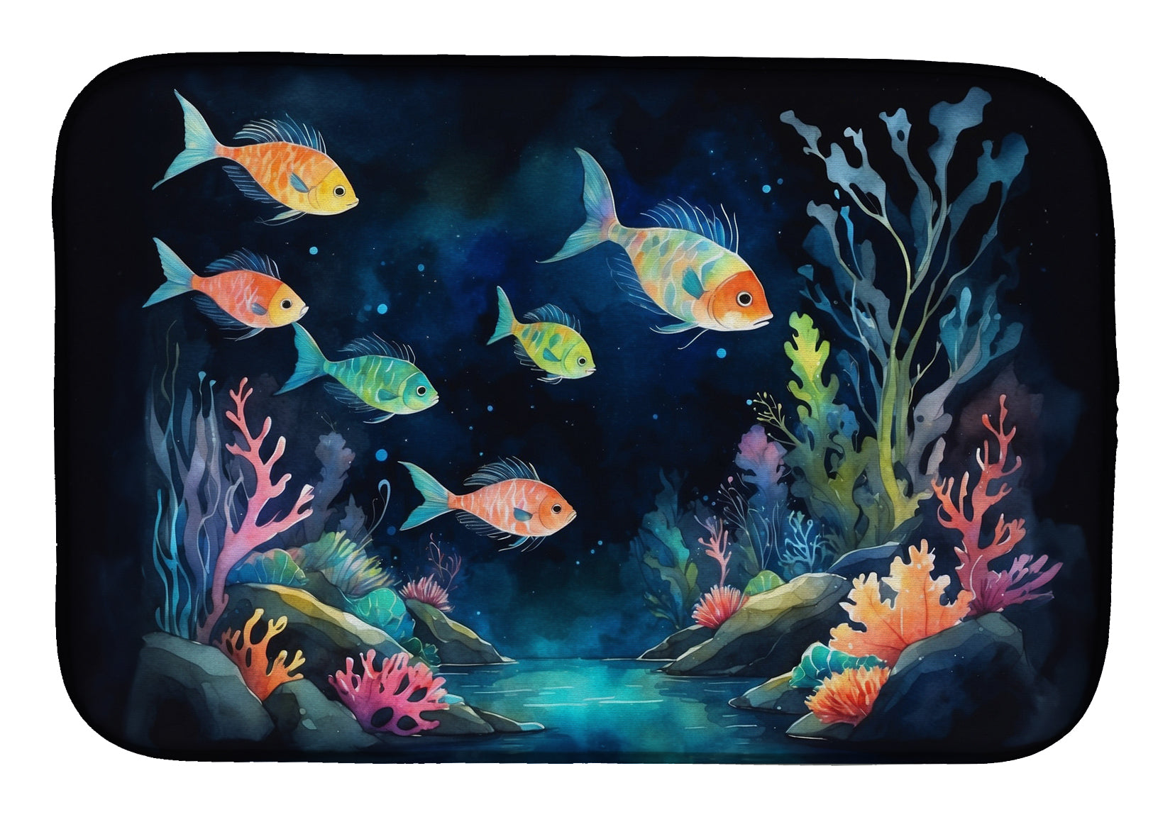 Buy this Bioluminescent Fish Dish Drying Mat