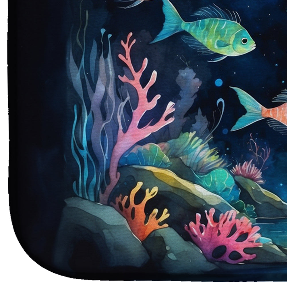 Bioluminescent Fish Dish Drying Mat