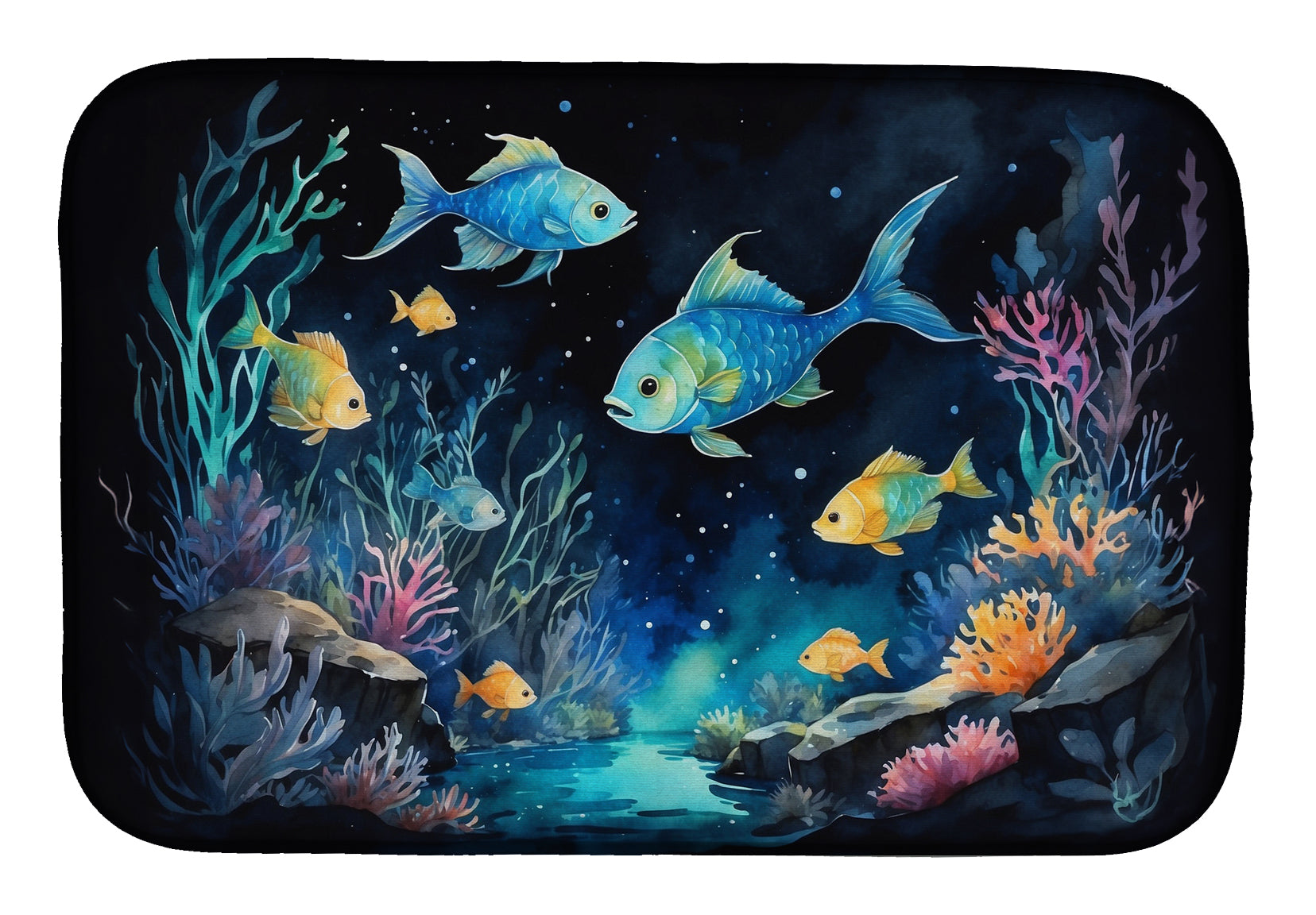 Buy this Bioluminescent Fish Dish Drying Mat