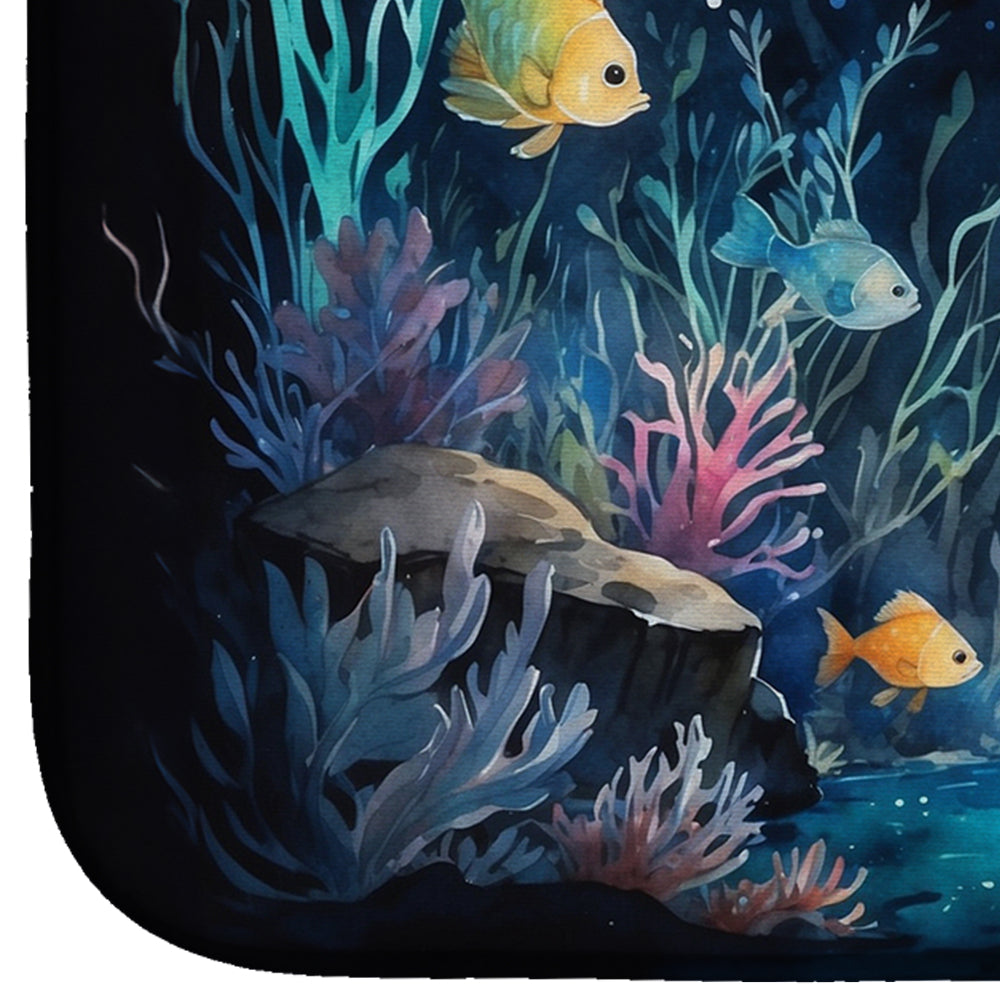 Bioluminescent Fish Dish Drying Mat