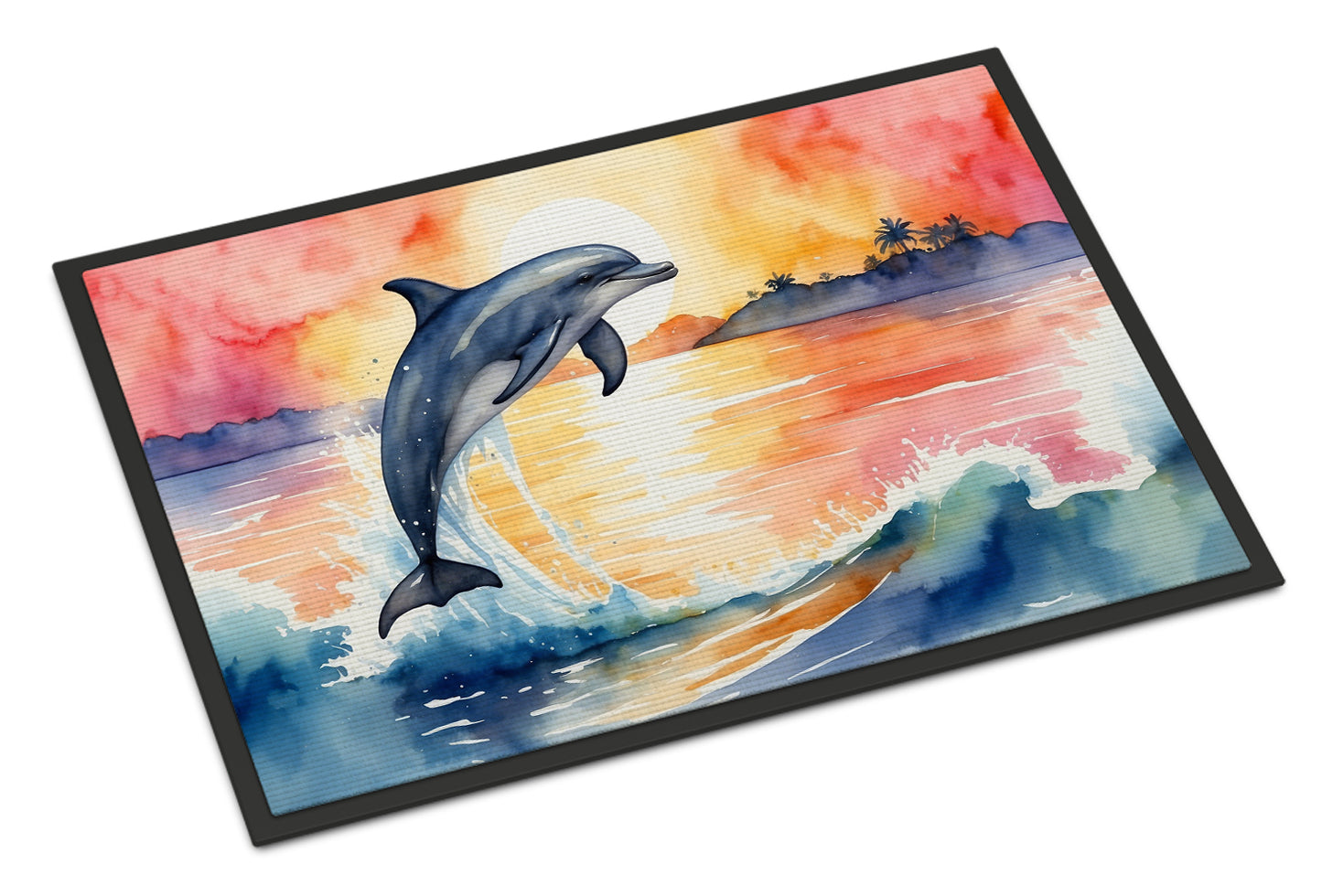 Buy this Dolphin Leaping at Sunrise Doormat