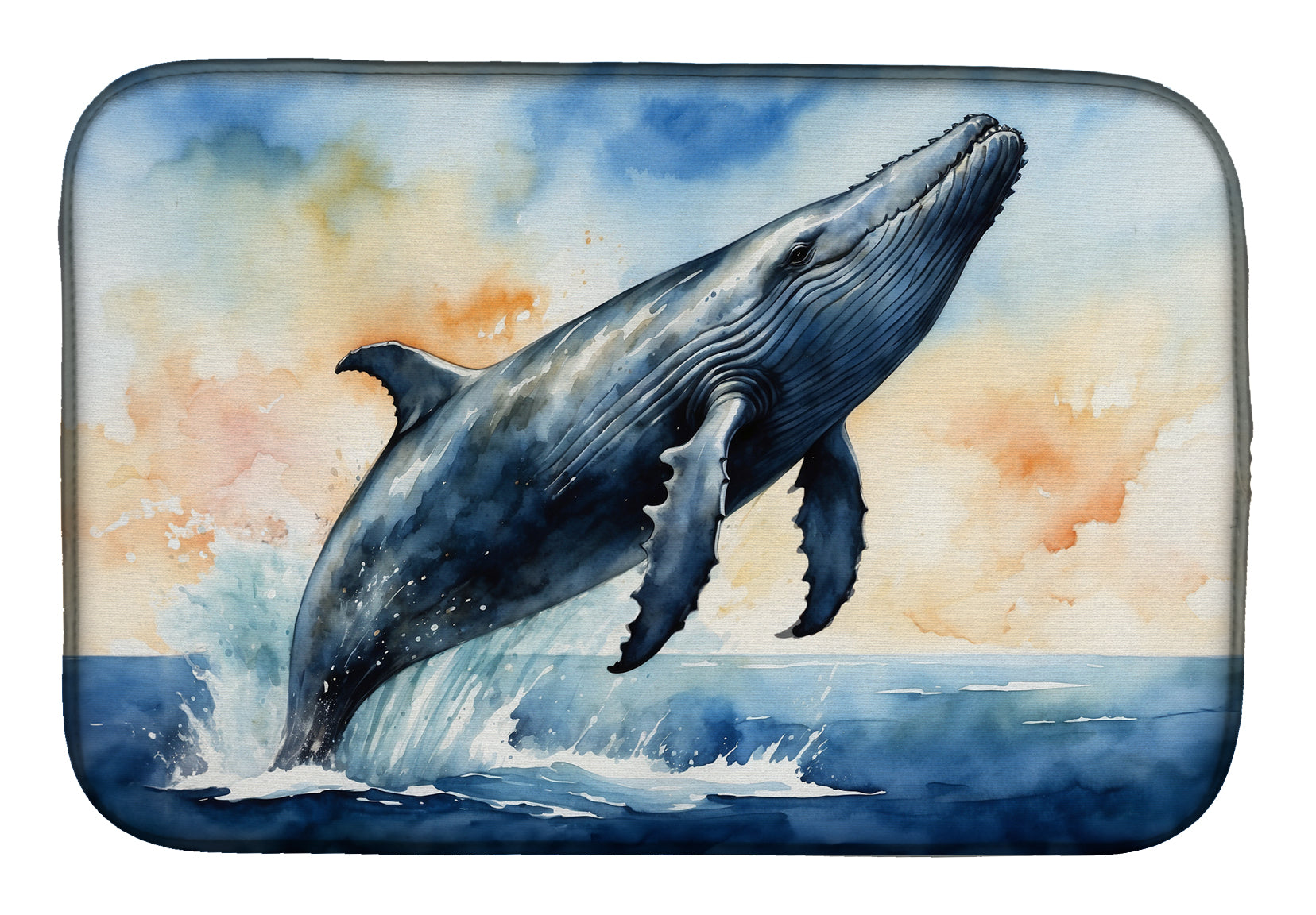 Buy this Humpback Whale Breaching Dish Drying Mat