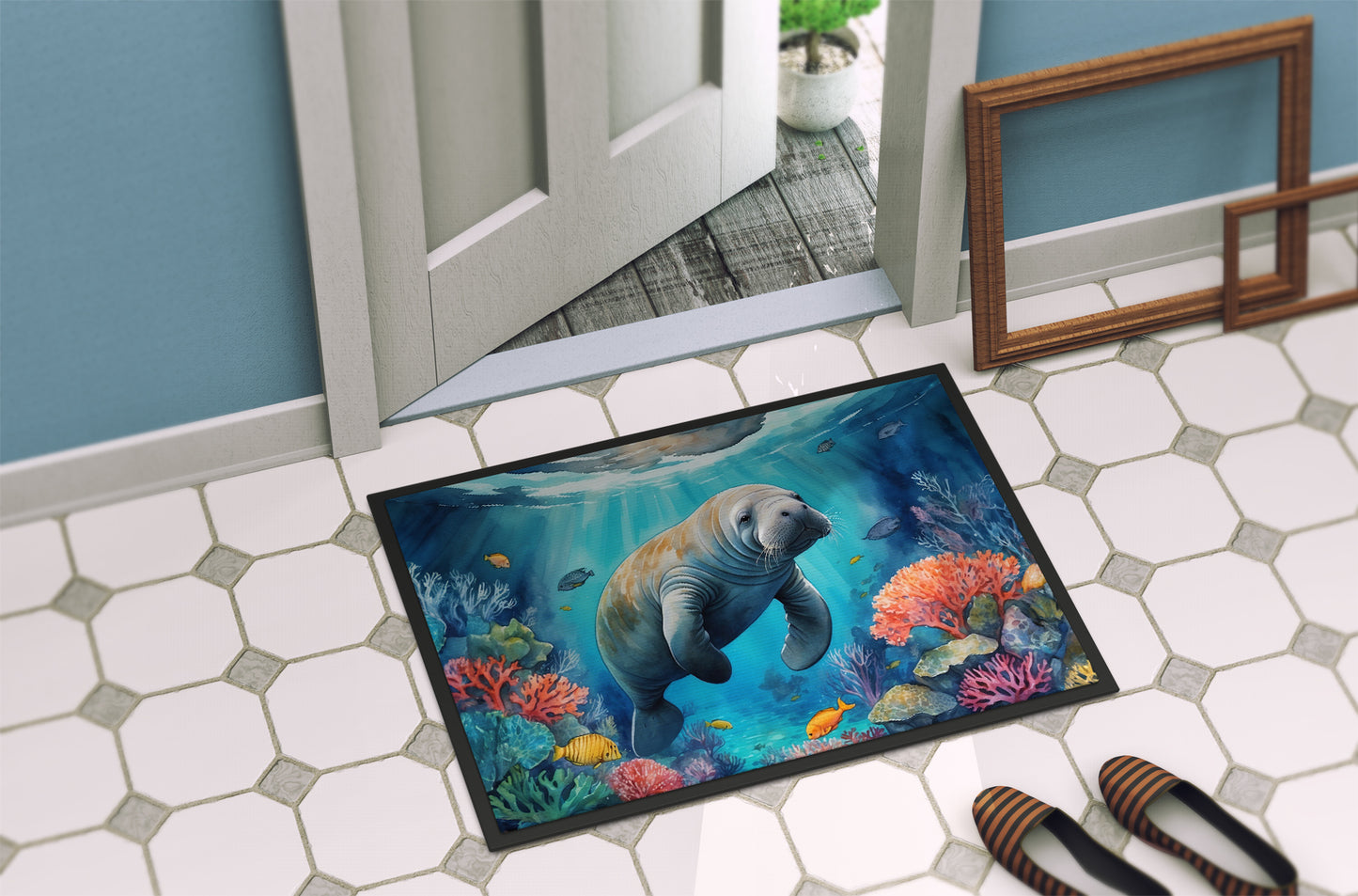 Manatee and Coral Reefs Doormat