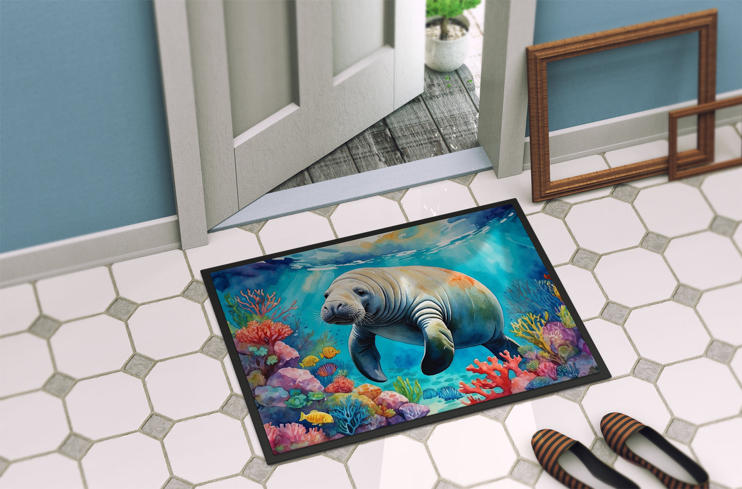 Manatee and Coral Reefs Doormat