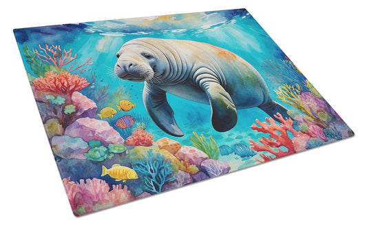 Buy this Manatee and Coral Reefs Glass Cutting Board