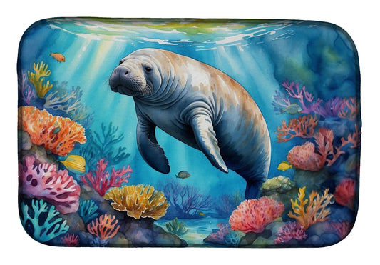 Buy this Manatee and Coral Reefs Dish Drying Mat