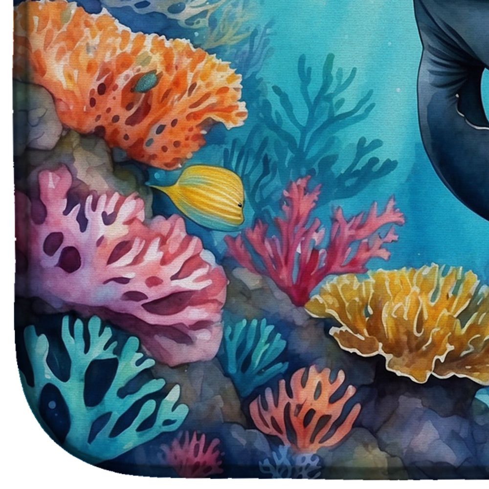 Manatee and Coral Reefs Dish Drying Mat