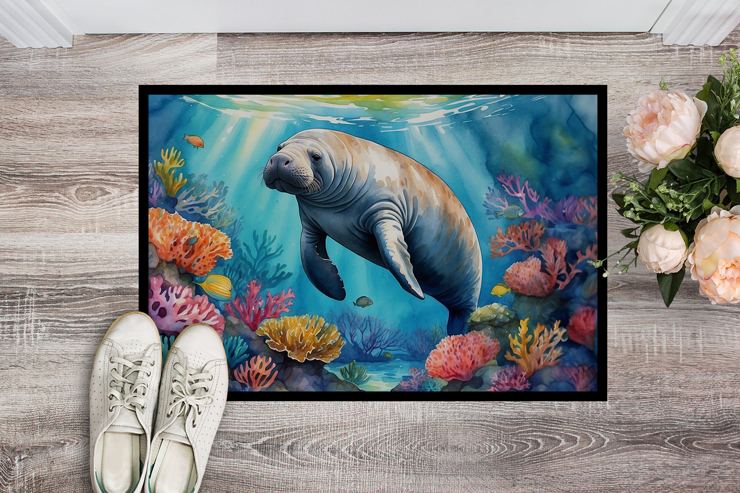 Manatee and Coral Reefs Doormat