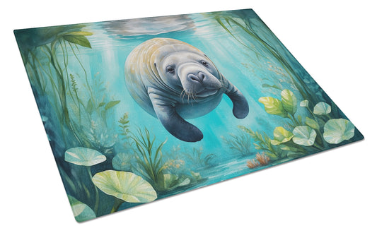 Buy this Manatee in a Crystal-Clear Spring Glass Cutting Board