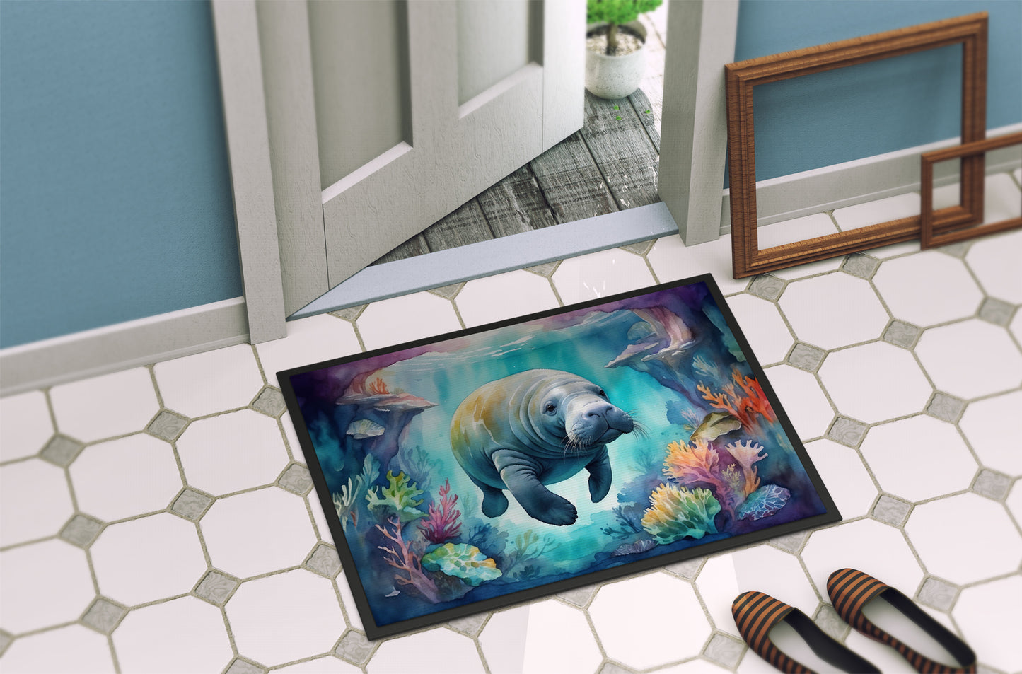 Manatee in a Dreamscape Doormat