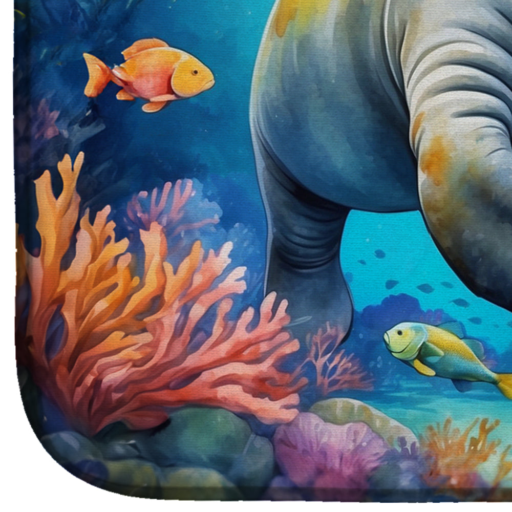 Summer Manatee Dish Drying Mat