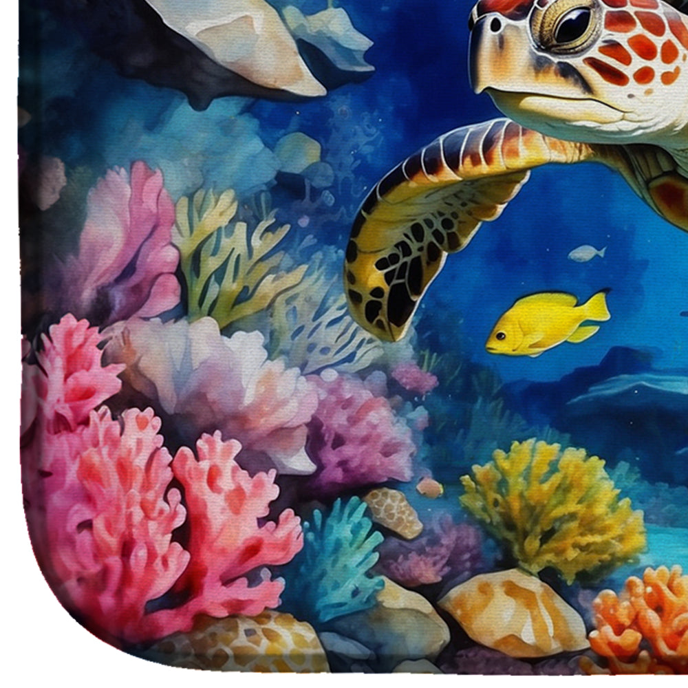 Turtle and Reefs Dish Drying Mat