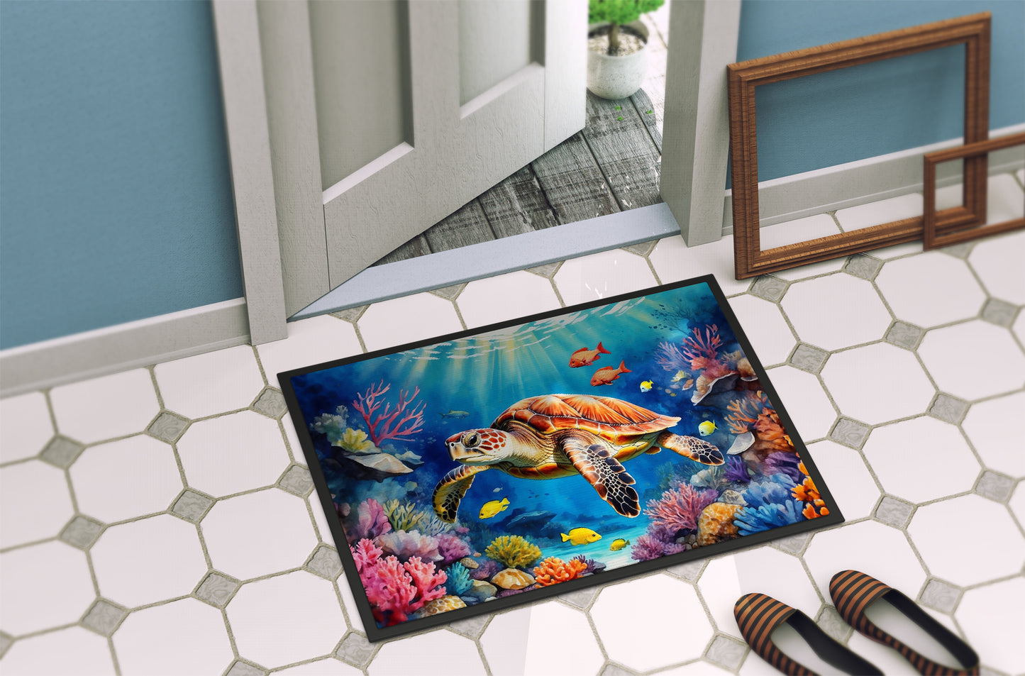 Turtle and Reefs Doormat