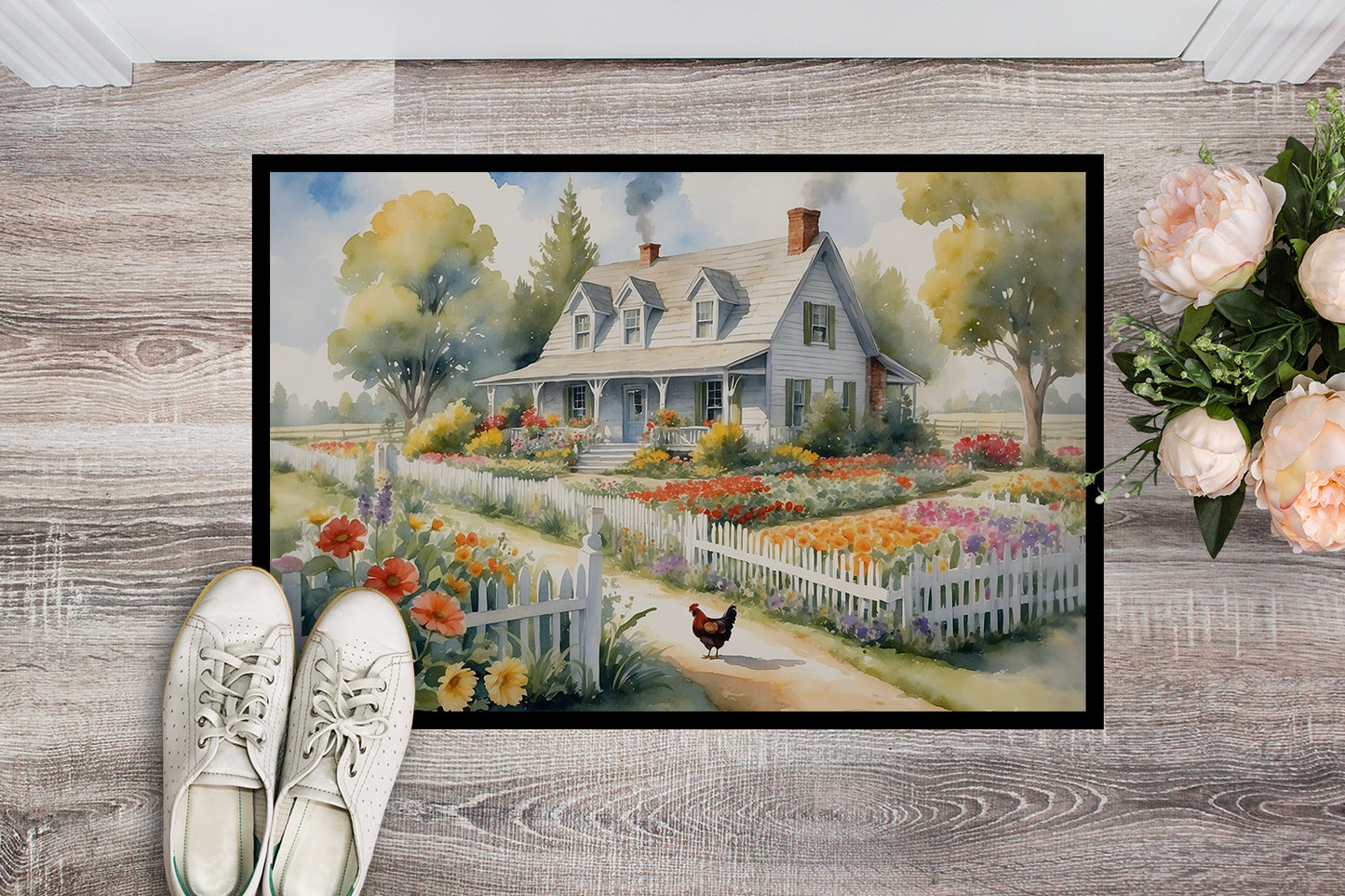 Chicken Farmhouse Garden Doormat